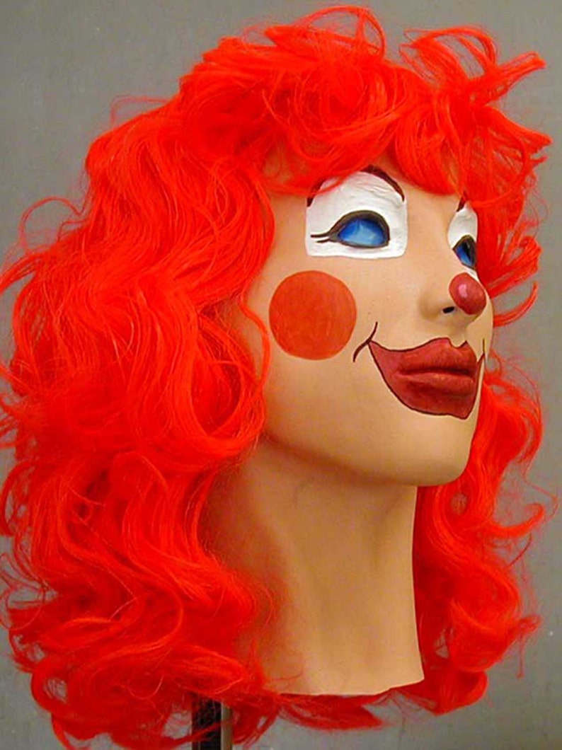 Female Clown Foam Latex Mask Cosplay Halloween Masks Made in  Etsy