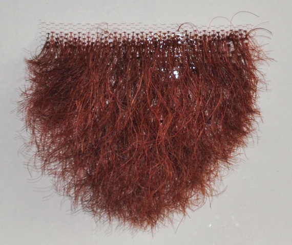 Professional Quality Fine Lace Ginger / Red Small Brazilian Pubic Wig /  Merkin for Film / Theatre / TV 