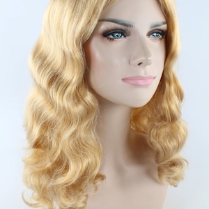 Curly wig Long Curly Nut Blond Wig with Kanekalon fibers Made in the US