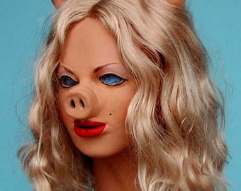 Miss Piggy mask Sue Mask Foam latex Cosplay Halloween Masks female pig mask Made in America