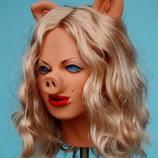 Miss Piggy mask Sue Mask Foam latex Cosplay Halloween Masks female pig mask Made in America