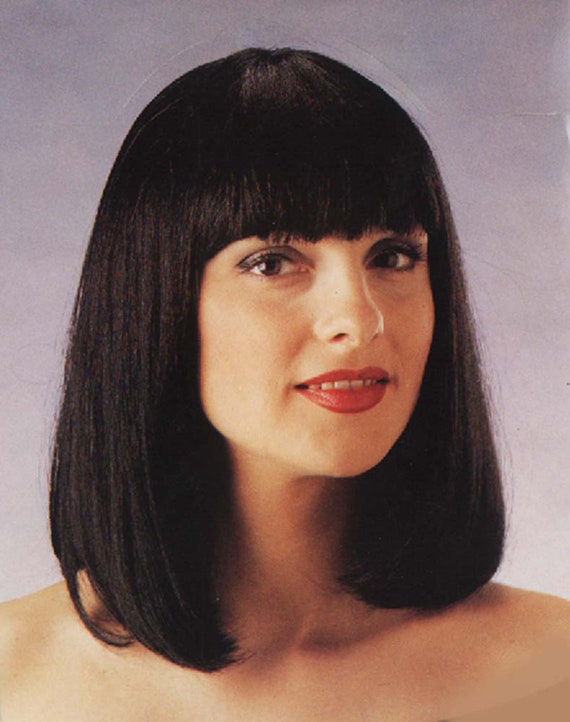Pulp Fiction Wig Mia Wallace Style Pageboy High Density 6.3 Ounces Kanekalon Fibers Made in America Etsy UK