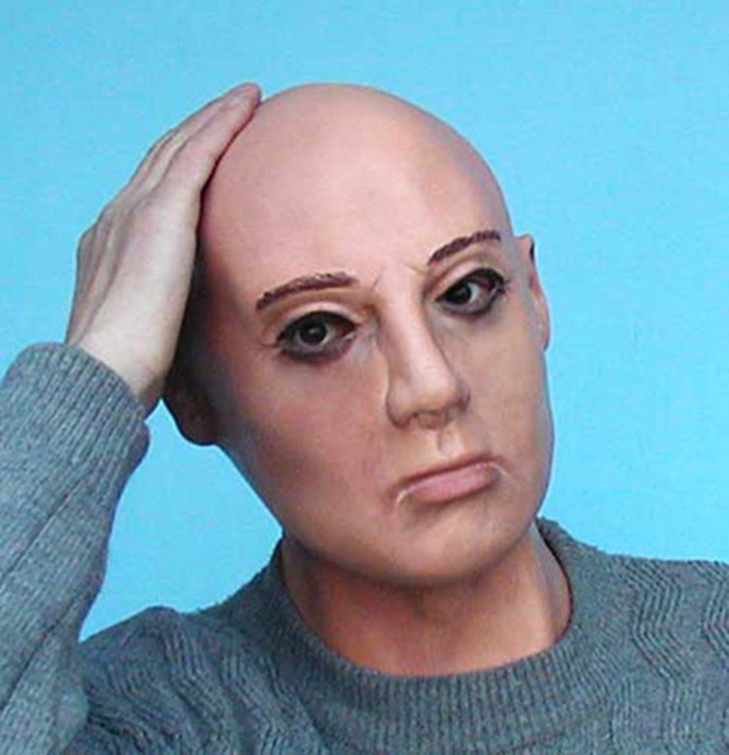 Matt Man Mask Foam Latex Bald Man Mask Cosplay Halloween Masks Etsy