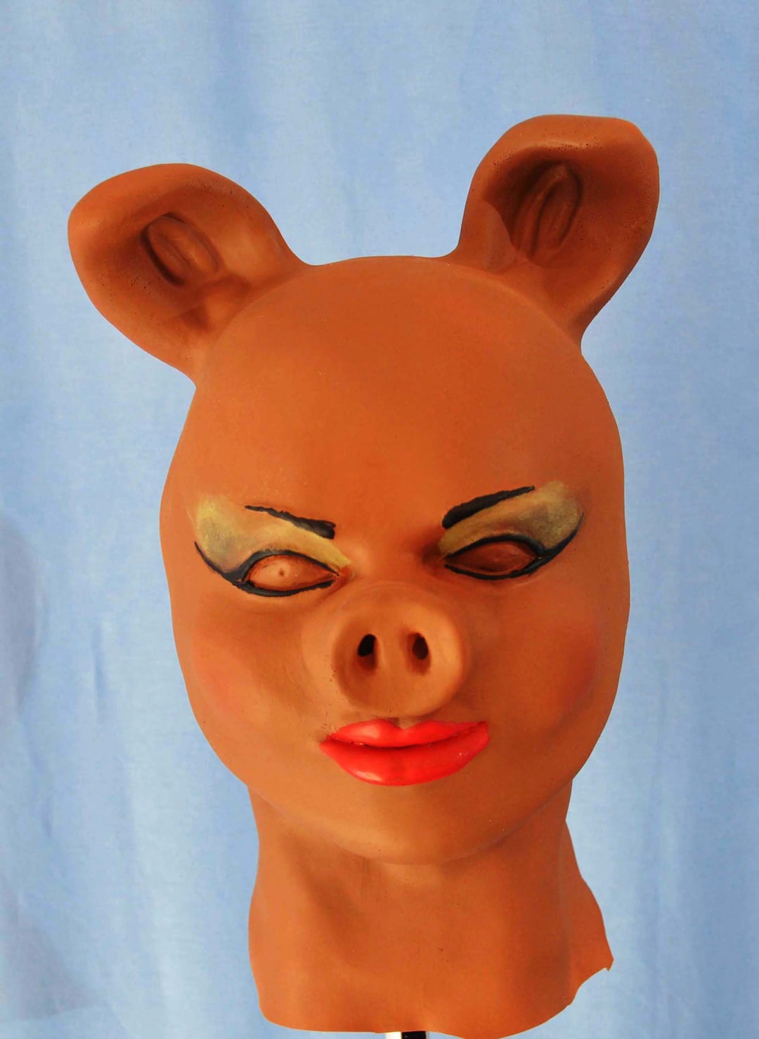 Black Pig Mask Africanamerican Miss Piggy Sue Foam Latex Mask Cosplay