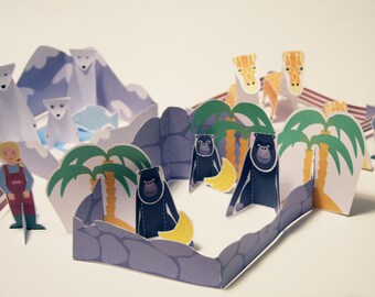 Printable PDF Paper Toy Nativity Cut and Fold Paper Toy DIY Craft Kit ...