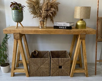 Custom Rustic Console Table: Crafted for Timeless Elegance in Your Home Decor