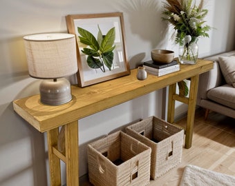 Rustic Reclaimed Console Table: Embrace Timeless Elegance in Your Home Decor
