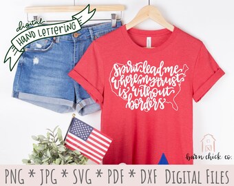 Spirit Lead Me SVG | 4th of July Christian Design (Digital Download)