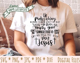 Hand Lettered Jesus SVG: Christian Faith Design (Digital Download)