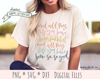 Hand Lettered Christian PNG: Goodness of God Scripture (Digital Download)