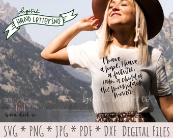Child of the Mountain Mover SVG | Hand Lettered Christian Design (Digital Download)