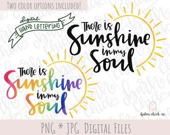There is Sunshine in my Soul PNG | Watercolor Sublimation Design (Digital Download)
