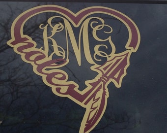 FSU Love Decal with or without monogram