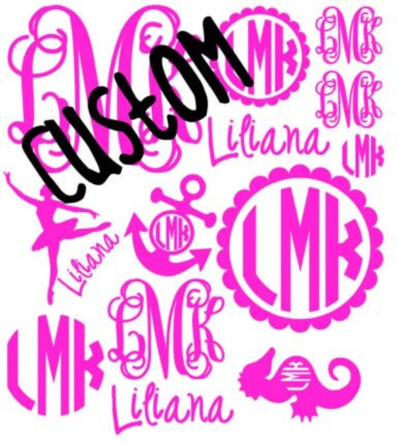 Items similar to Back to School Monograms, Monogram Sheet, Monogram ...