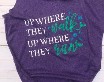Up where they walk, up where they run / Little Mermaid Tank Top