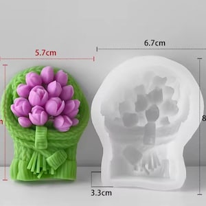 stampo silicone per sapone ,gesso,aromaterapia,stampo fiori,stampo tulipani