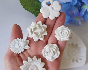 Mix flower silicone  mold