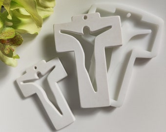 Crocifisso Fai-da-te Stampo In Silicone Appeso A Parete Ciondolo A Croce Stampo In Resina Epossidica Decorazione Della Parete Di Casa Stampo Artigianale Stampo Gesù Stampo In Silicone