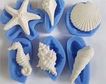 multiple silicon mold sea themed