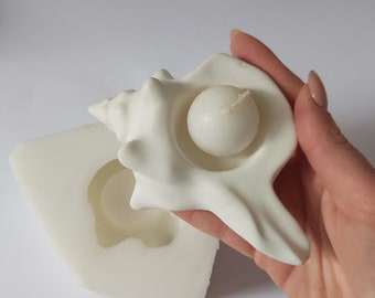 shell candle holder silicone mold