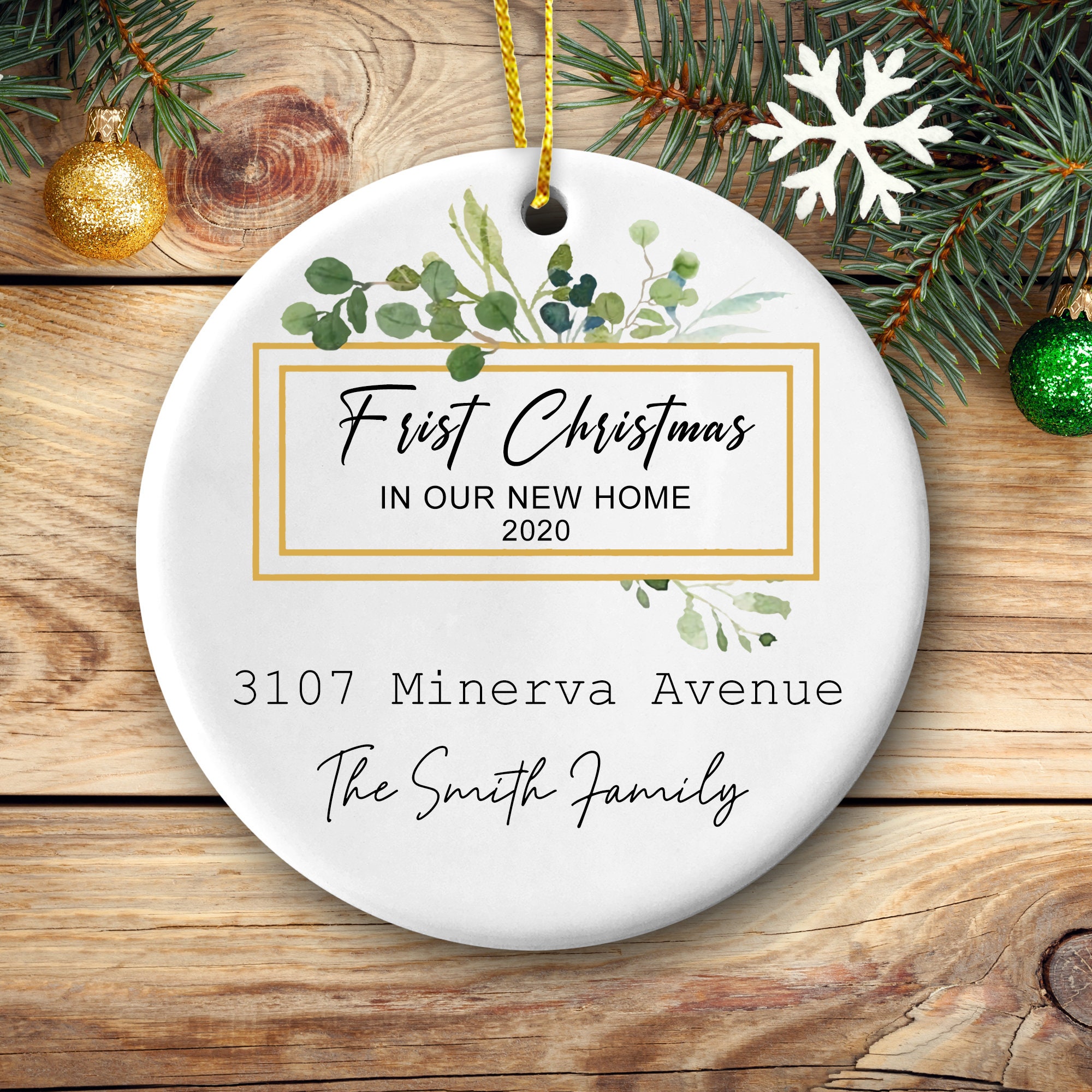 New Home Ornament Personalized First Home Christmas Ornament Etsy