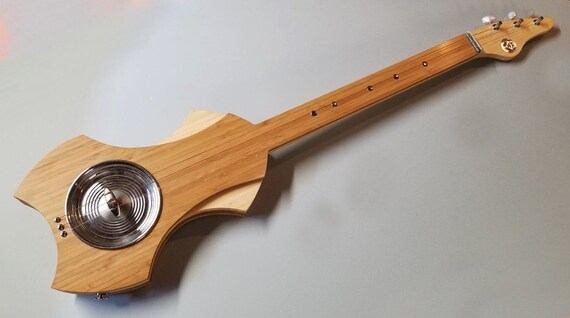 Mid Century Bamboo an Electric 3 string Fretless Slide Guitar Etsy
