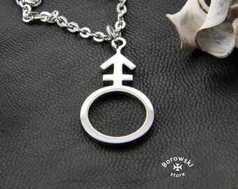 Agender Symbol Necklace Non Binary Gender Androgyne Androgyny Etsy