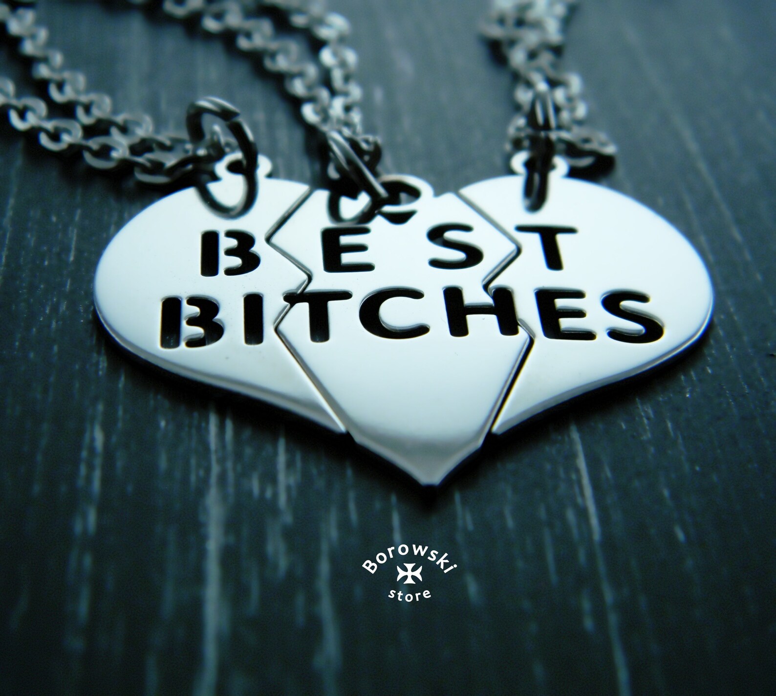 кулон бест френдс на троих. Best bitches. брелки для двоих подруг. цепочки дружбы надписью i you. Best collier.