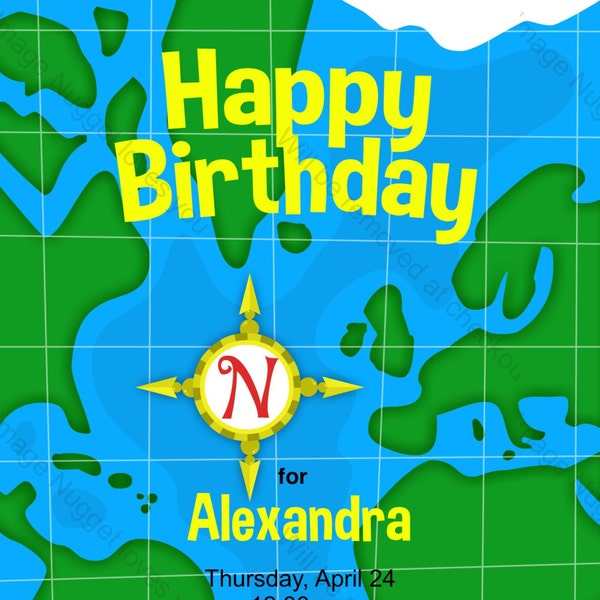 Map Party Invite World Map Birthday Party Invitation - Etsy