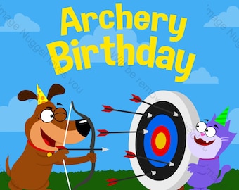 Archery Birthday Party Invitation - printable birthday invite for a boys or girls archery or bow and arrow party to hit the bullseye