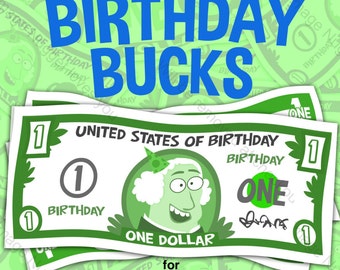 Dollar Bills Money Birthday Invitation - printable design, customizable, instant download For Boys or Girls Money or Finance Party