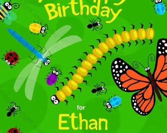 Bugs and Insects Birthday Party Invitation - printable birthday invite for a Kid's  Science Birthday Party