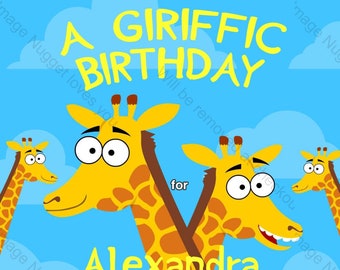 Giraffe Birthday Invitation - printable design, customizable, instant download For Boys or Girls Giraffe Party