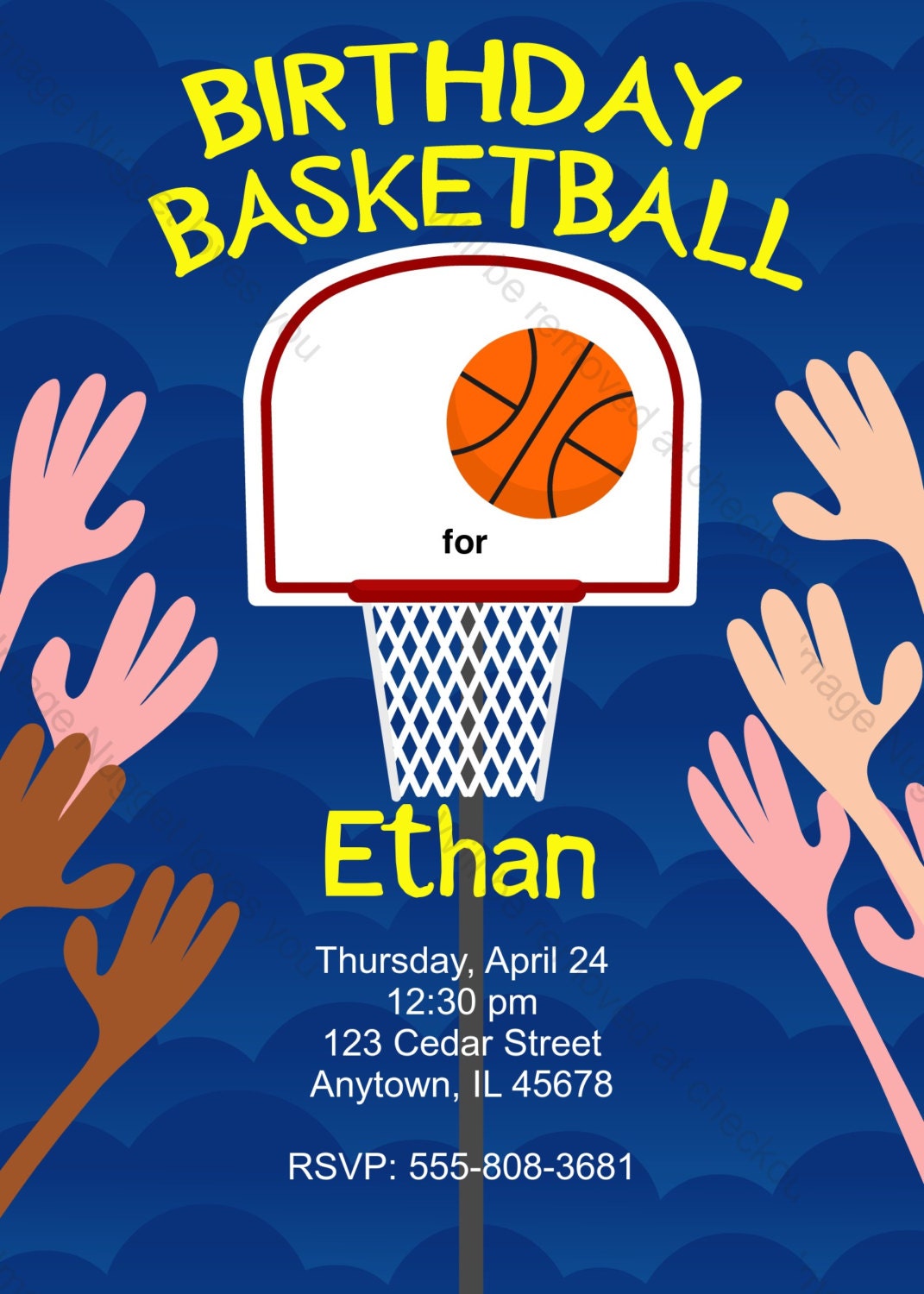 Invitation Anniversaire De Basket Ball Conception Etsy
