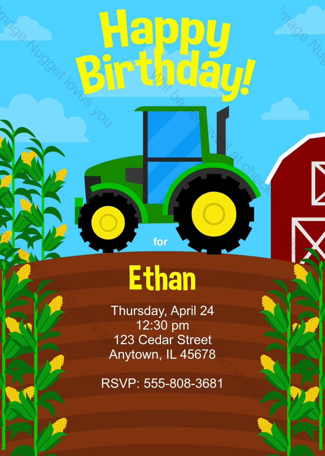 Agriculture Tracteur Birthday Party Invitation Invitation Etsy Agriculture Tracteur Birthday Party Invitation Invitation Etsy