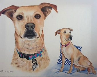 Custom Hand Painted Pet Portrait from Photo, Pet Oil Painting, Pet Art Gifts, Pet Loss, Personalized Pet Painting, Commissioned Pet Portrait