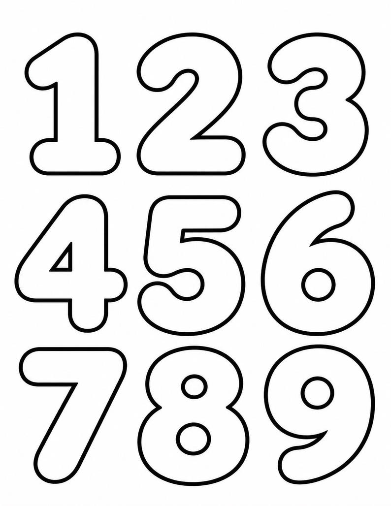 Alphabet and Numbers Coloring Pages Bundle, Uppercase A–Z and 1–9, 2 ...