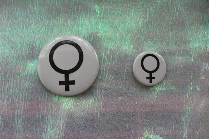 Venus quot;Womanquot; Symbol, 2.25quot; Pin Back Button