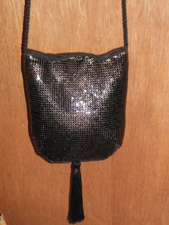 Whiting and Davis Mesh black, evening bag, small, 