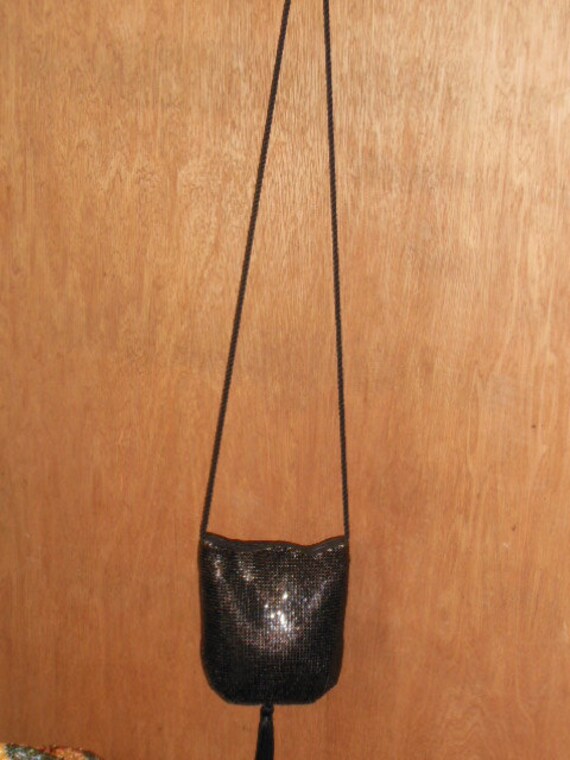 Whiting and Davis Mesh black, evening bag, small,… - image 2
