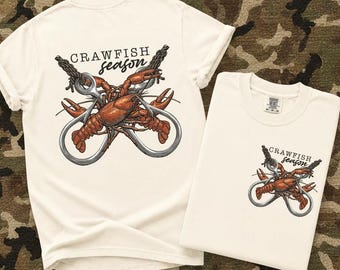 Krebs-Shirt – Komfortables T-Shirt in Krebs-Saisonfarben – Südstaaten-Angel-Shirt