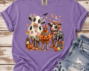 Boo Heifer Halloween-Kuh-Shirt, Comfort Colors T-Shirt, Country Halloween Grafik-T-Shirt