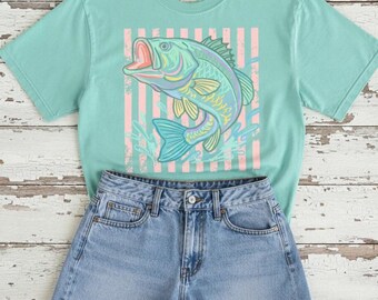 Damen-Bassangler-Shirt – Comfort Colors Fisch-T-Shirt – Lake Life T-Shirt