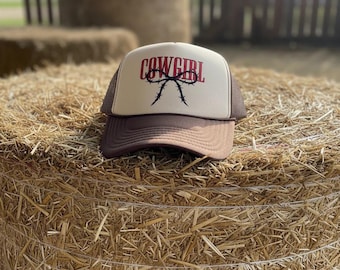 Cowboyhut | Westernhut mit Stacheldrahtmuster | Ranch-Rodeo-Mesh-Cap für Damen