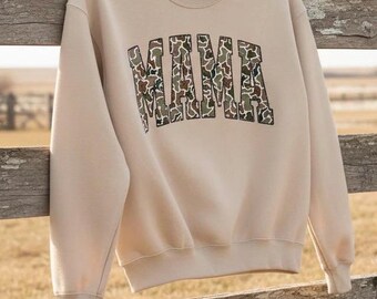 Camouflage Mama Sweatshirt, Camouflage Mom Rundhalsausschnitt, Country Mama Sweatshirt