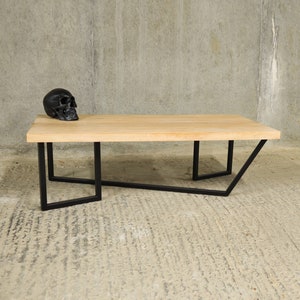 Oak Coffee Table | Industrial Oak and Steel Coffee Table | Oak Side Table | KODA