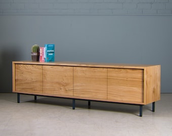 Solid Oak TV Stand, Oak Sideboard, Oak Credenza, Oak Media Unit | KODA