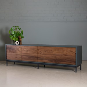 Handleless Walnut TV Stand | Japandi Media Console by KODA