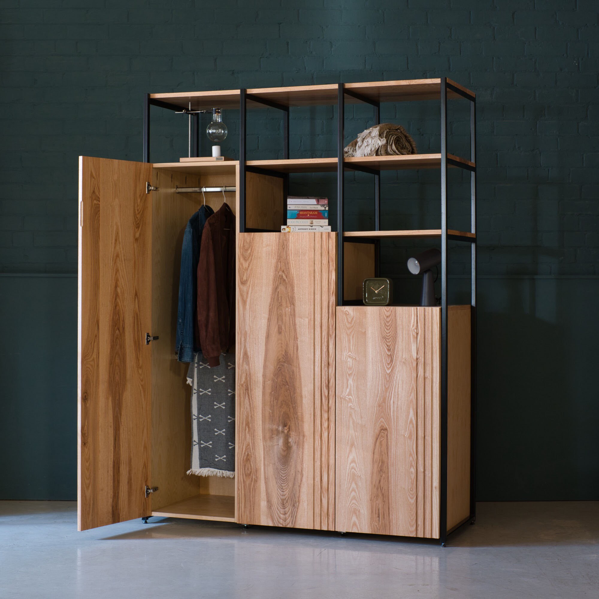 Wardrobe Timber Storage Unit Wooden Wardrobe Freestanding