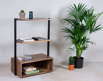 Walnut Bookcase | Walnut Shelving Unit | Storage